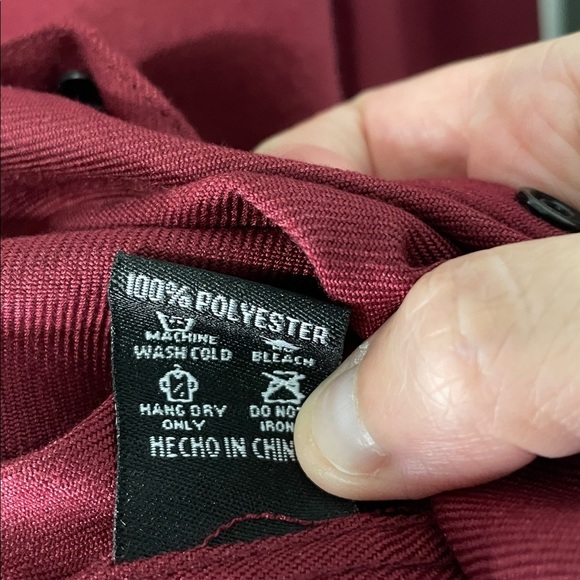 DIXXON Flannel Co Like New Pearl Snap Button Down Long Sleeve Maroon Size Large - Picture 8 of 9